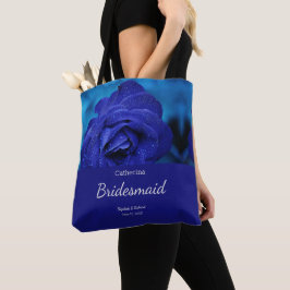 Stijlvol blauw Roos Tote Bag