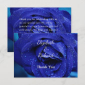 Stijlvol blauw Roos voor doos Bedankkaart (Voorkant / Achterkant)