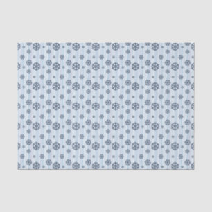 Stijlvol blauw sneeuwvlokpatroon tissuepapier