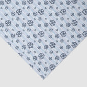 Stijlvol blauw sneeuwvlokpatroon tissuepapier (Detail)
