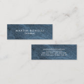 Stijlvol Blauw Stenen Design Artistiek Slim Mini Visitekaartje (Voorkant / Achterkant)