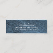 Stijlvol Blauw Stenen Design Artistiek Slim Mini Visitekaartje (Achterkant)
