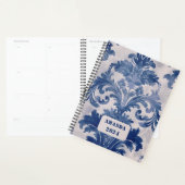 Stijlvol Blauw toile de jouy monogram Planner (Display)