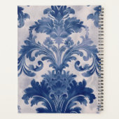 Stijlvol Blauw toile de jouy monogram Planner (Achterkant)