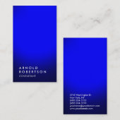 Stijlvol blauw, uniek professioneel visitekaartje (Voorkant / Achterkant)