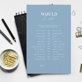 Stijlvol blauw Vrijgezellenfeest wil ze liever spe