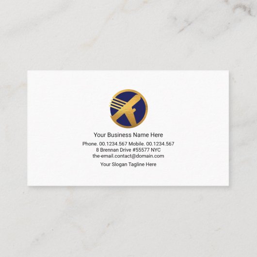 Stijlvol blauw Wereldbol Logistisch Route Transpor Visitekaartje (Achterkant)