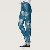 Stijlvol blauw wit Aqua Marble Pattern Cute Girly Leggings (Links)