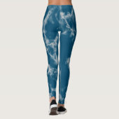 Stijlvol blauw wit Aqua Marble Pattern Cute Girly Leggings (Achterkant)
