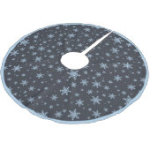 Stijlvol blauw wit Snowflake-patroon Kerstboom Rok (Gekanteld)