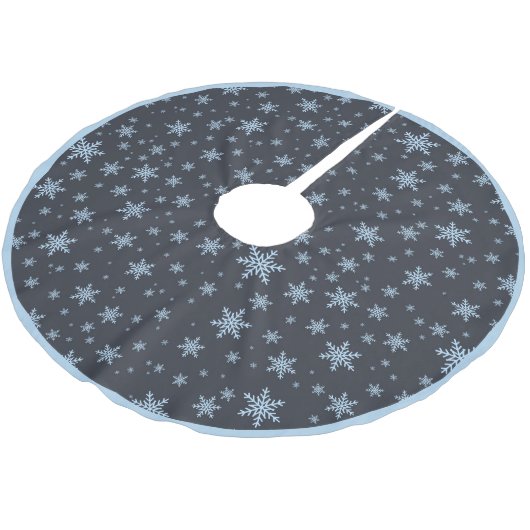 Stijlvol blauw wit Snowflake-patroon Kerstboom Rok (Gekanteld)