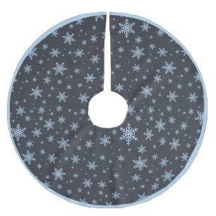 Stijlvol blauw wit Snowflake-patroon Kerstboom Rok