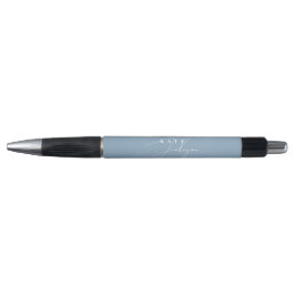Stijlvol blauwe handtekening script monogram pen