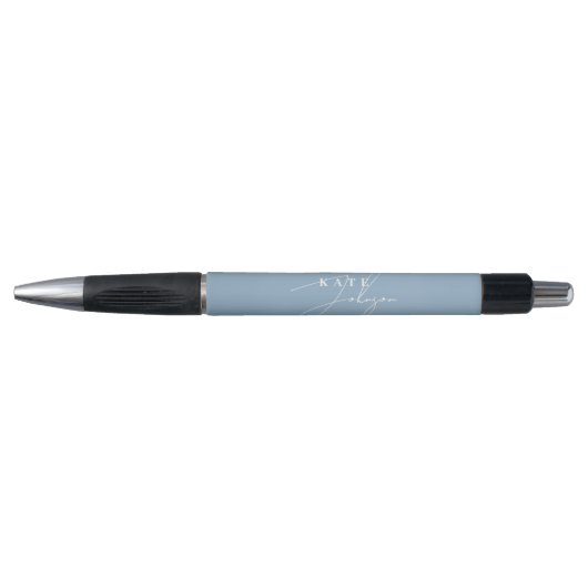 Stijlvol blauwe handtekening script monogram pen (Voorkant)