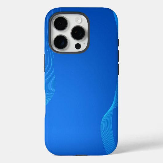 Stijlvol blauwe leer Case-Mate iPhone case (Achterkant)