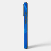 Stijlvol blauwe leer Case-Mate iPhone case (Achterkant / Links)
