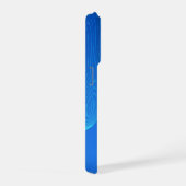 Stijlvol blauwe leer iPhone hoesje (Rechterkant)