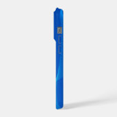 Stijlvol blauwe leer iPhone hoesje (Linkerkant)