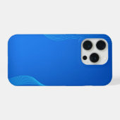 Stijlvol blauwe leer iPhone hoesje (Achterkant horizontaal)
