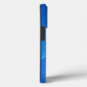 Stijlvol blauwe leren Case-Mate iPhone case (Achterkant / Rechts)