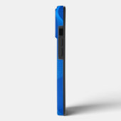 Stijlvol blauwe leren Case-Mate iPhone case (Achterkant / Links)