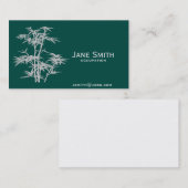 Stijlvol blauwgroen bamboe, ingevroren professione visitekaartje (Voorkant / Achterkant)