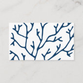 Stijlvol Blauwgroen blauw koraalpatroon - Ocean Th Visitekaartje (Achterkant)