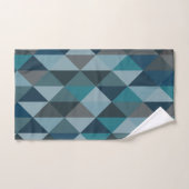 Stijlvol Blauwgroen blauw modern Geometrisch patro Bad Handdoek (Handdoek)