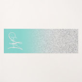 Stijlvol blauwgroen blauw ombre gepersonaliseerd m yogamat (Voorkant (horizontaal))