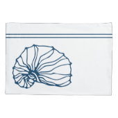 Stijlvol Blauwgroen Blauw Seashell - Ocean Theme Kussensloop (Achterkant)