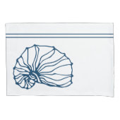 Stijlvol Blauwgroen Blauw Seashell - Ocean Theme Kussensloop (Voorkant)