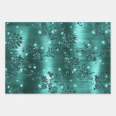 Stijlvol Blauwgroen Glitter Marble, diamanten en f Inpakpapier Vel (Voorkant 2)