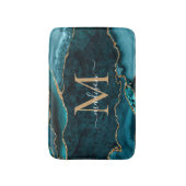 Stijlvol Blauwgroen Groen Goud Agate Geode Chic Mo Badmat (Voorkant Verticaal)