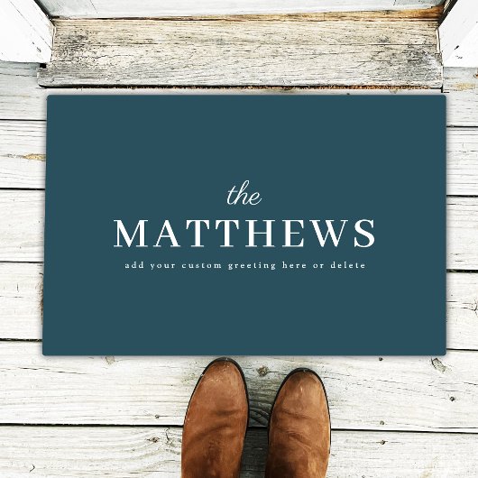 Stijlvol Blauwgroen | Modern Minimal Trendy Blue N Deurmat