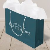 Stijlvol Blauwgroen | Modern Minimal Trendy Blue N Groot Cadeauzakje