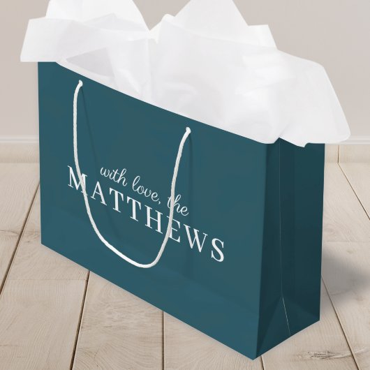 Stijlvol Blauwgroen | Modern Minimal Trendy Blue N Groot Cadeauzakje