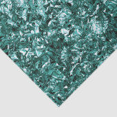 Stijlvol Blauwgroen Shimmer Glitter Glam Pattern Tissuepapier (Detail)