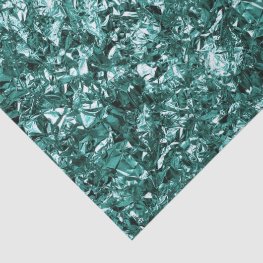 Stijlvol Blauwgroen Shimmer Glitter Glam Pattern Tissuepapier (Detail)