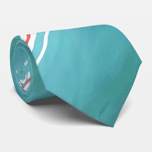 Stijlvol Blauwgroen Stropdas (Opgerold)