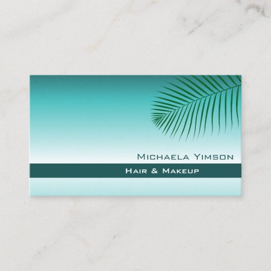 Stijlvol Blauwgroen verloop met eenvoudig schuim m Visitekaartje (Voorkant)