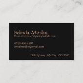 Stijlvol bloemboeket roze perzik bloeit visitekaartje (Achterkant)