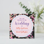 Stijlvol bloemendesign trouwdag kaart (Staand voorkant)