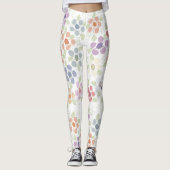 Stijlvol bloemig ontwerp leggings (Voorkant)