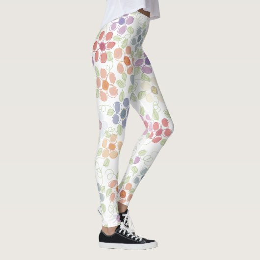 Stijlvol bloemig ontwerp leggings (Rechts)