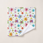 Stijlvol bloemmotief kleurrijk bad handdoek (Wasdoekje)
