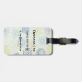 Stijlvol bloemmotief met malse bloemen bagagelabel (Achterkant horizontaal)