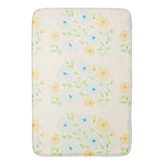 Stijlvol bloempatroon badmat (Voorkant Verticaal)