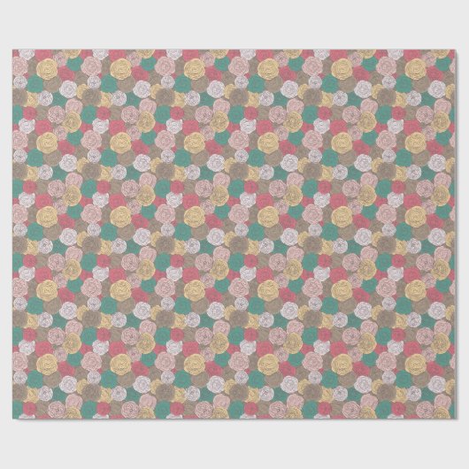 Stijlvol bloempatroon. Helder floraal Cadeaupapier (Vlak)