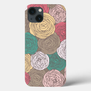 Stijlvol bloempatroon. Helder floraal Case-Mate iPhone Case