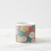 Stijlvol bloempatroon. Helder floraal Espresso Kop (Voorkant)